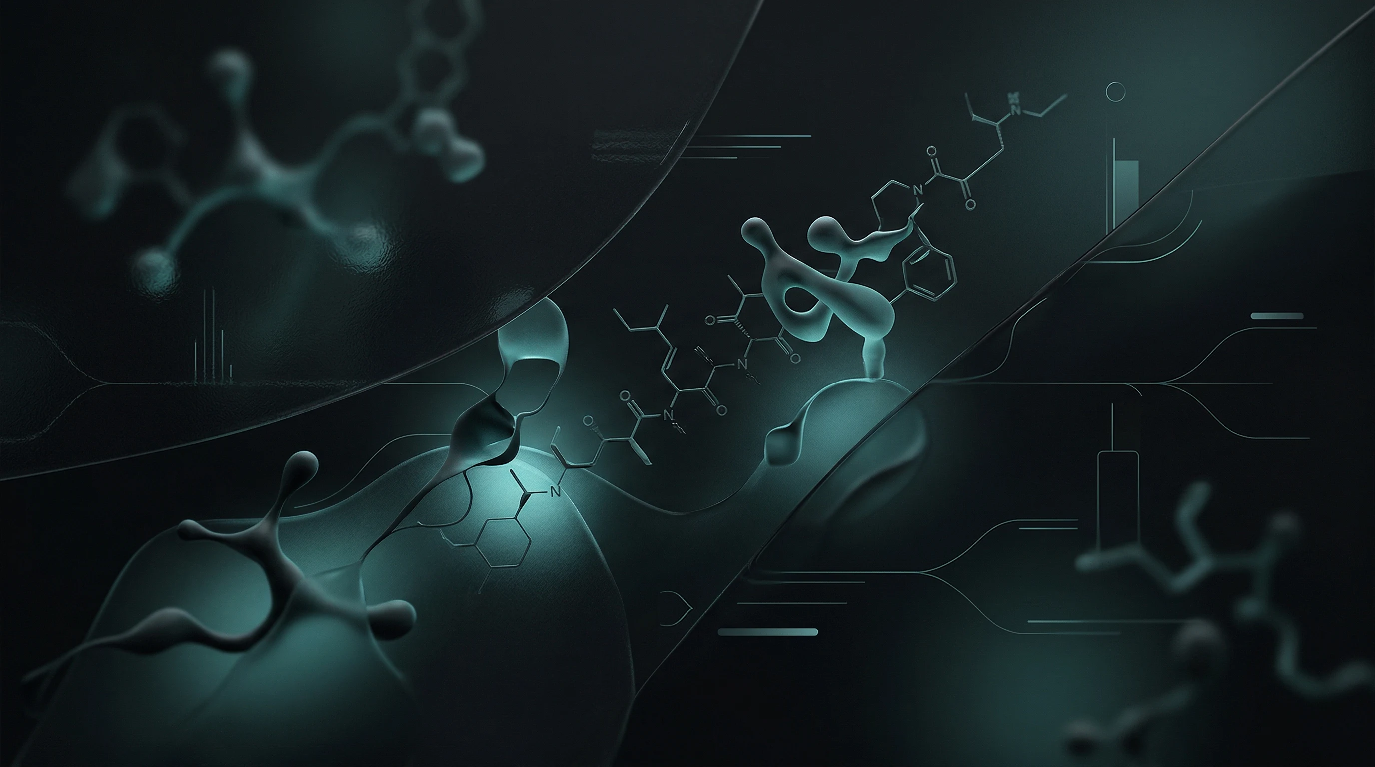 Abstract hero illustration for the article “Best Ecommerce Platform for Peptides in 2026”